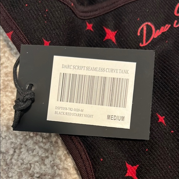 Darc Sport Stars Black and Red Crop Top NWT - Picture 3 of 4